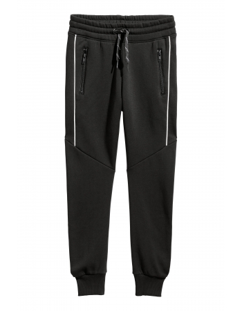 Спортивные брюки H&M 158см, черный белая полоска (39268)