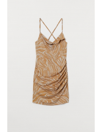 Платье H&M XL, бежевый узоры (69382)