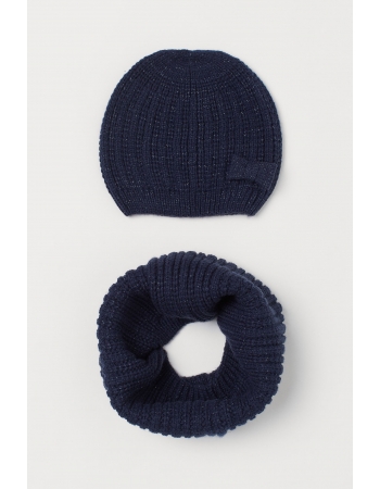 Комплект (хомут, шапка) H&M 92 104см (50), темно синій (61585)