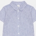 Рубашка H&M 74см, бело голубой полоска (54795)
