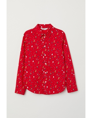 Рубашка H&M 128см, красный (28167)