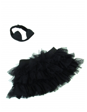Комплект (юбка, повязка) H&M 62 68см, черный (28985)