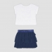 Комплект (футболка, юбка) H&M 92см, белый, темно синий (27553)