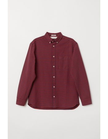 Рубашка H&M L, красный клетка (36142)