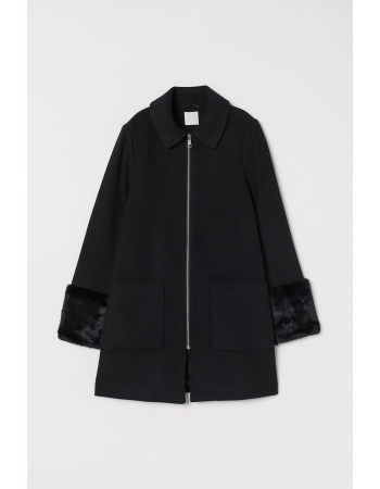 Пальто H&M 40, чорний (44570)