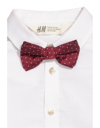 Бабочка H&M One Size, бордовый горох (28261)