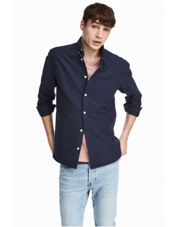 Рубашка H&M S, темно синий (42798)