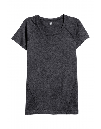 Спортивная футболка H&M XS, темно серый (41326)