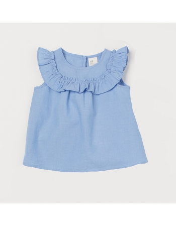 Блуза H&M 86см, блакитний (50288)