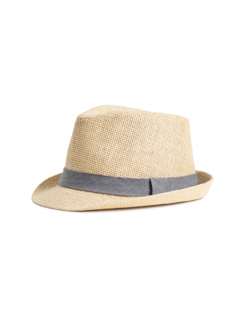Шляпа H&M 74см, бежевый серая полоска (28273)